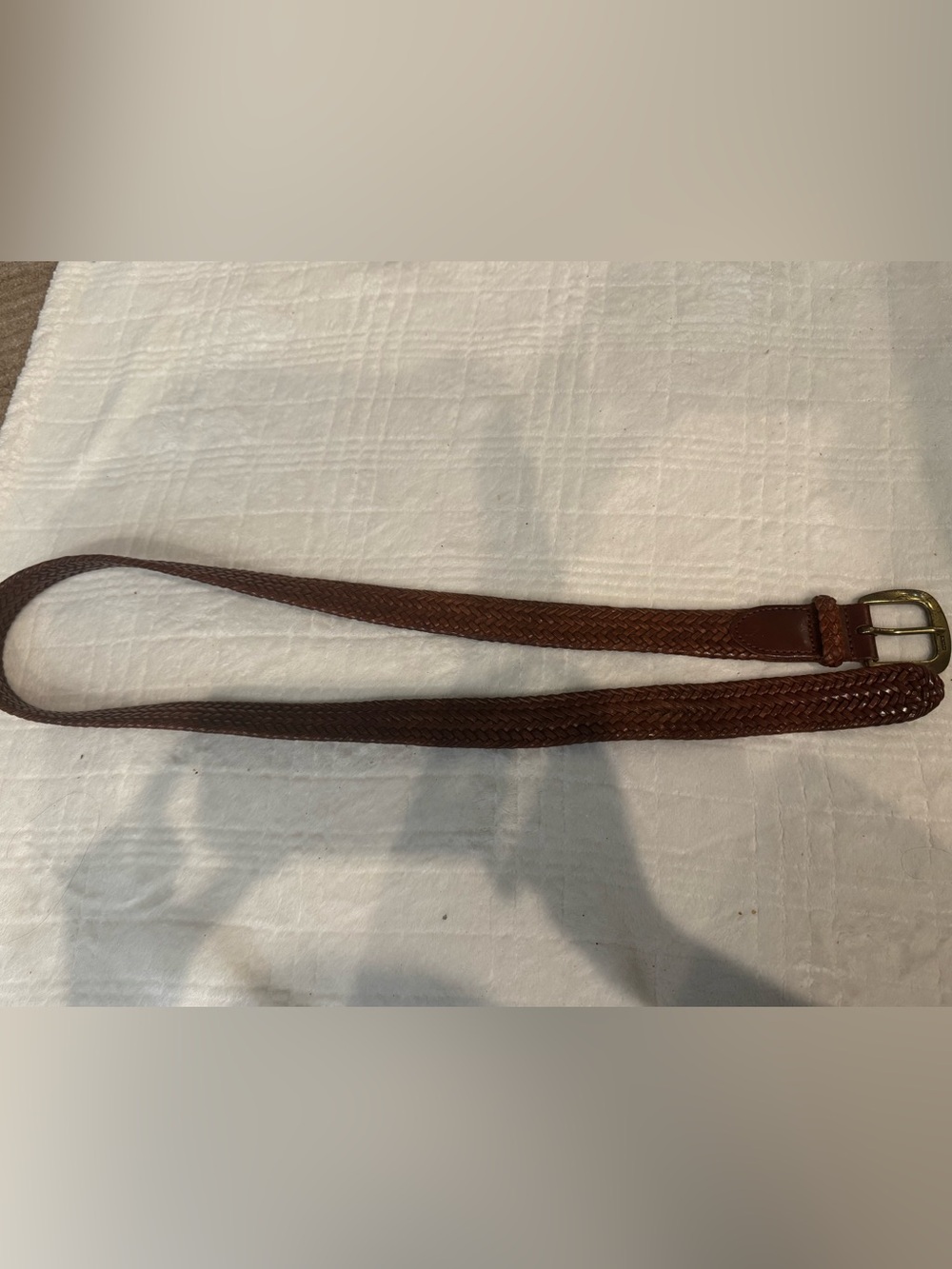Polo Ralph Lauren Braided Leather Belt in Brown